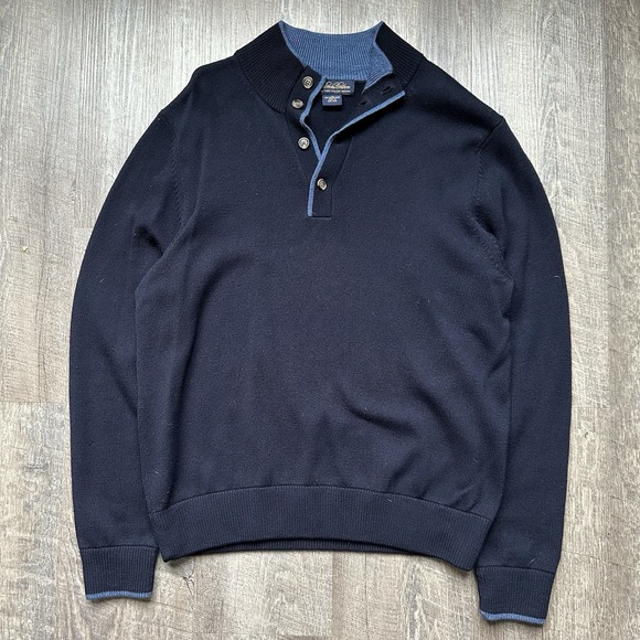 Brooks Brothers Other - Brooks‎ Brothers Merino Wool Rugby Polo Blue Long Sleeve Vintage Men's Medium
